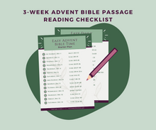 Load image into Gallery viewer, Family Advent Devotional | Advent Readings 2024 Checklist | Advent Bible Passages 2024