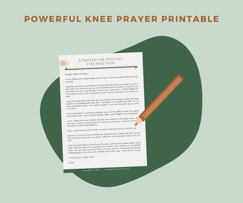 Knee Prayer Printable for Knee Pain