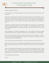 Load image into Gallery viewer, A Prayer for Healing for Knee Pain | Knee Prayer